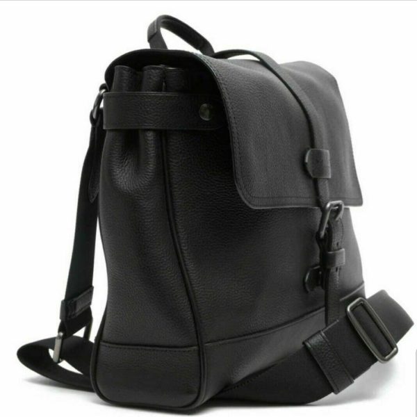 Coach Men’s Hudson Crossbody Messenger Bag in Natural Pebble Leather